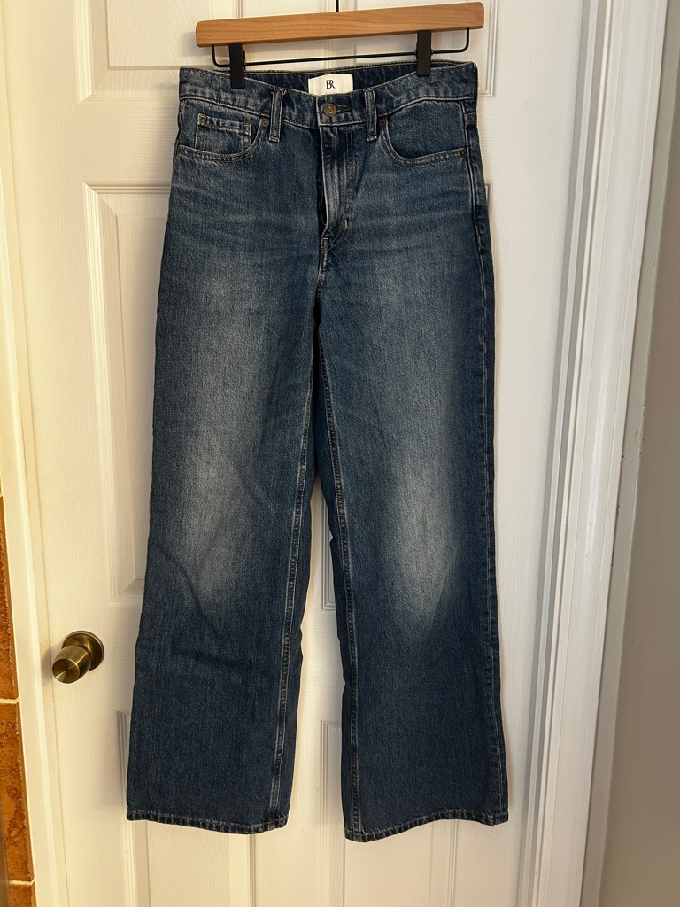 Nwot Banana Republic High-Rise Wide Leg Jeans In Medium Blue